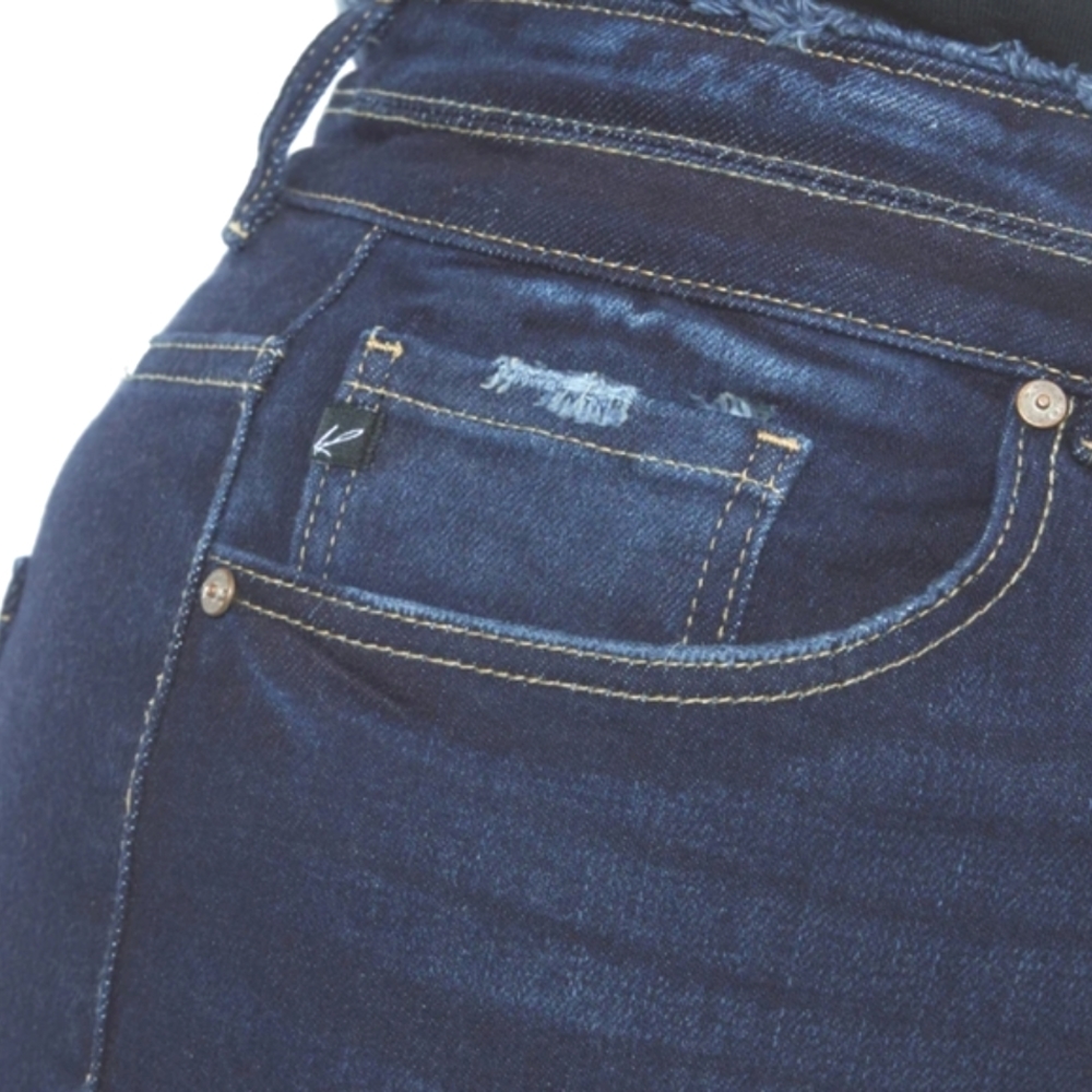 Kancan Gill High Rise Split Flare Frayed Hem Jeans - Picture 6 of 16